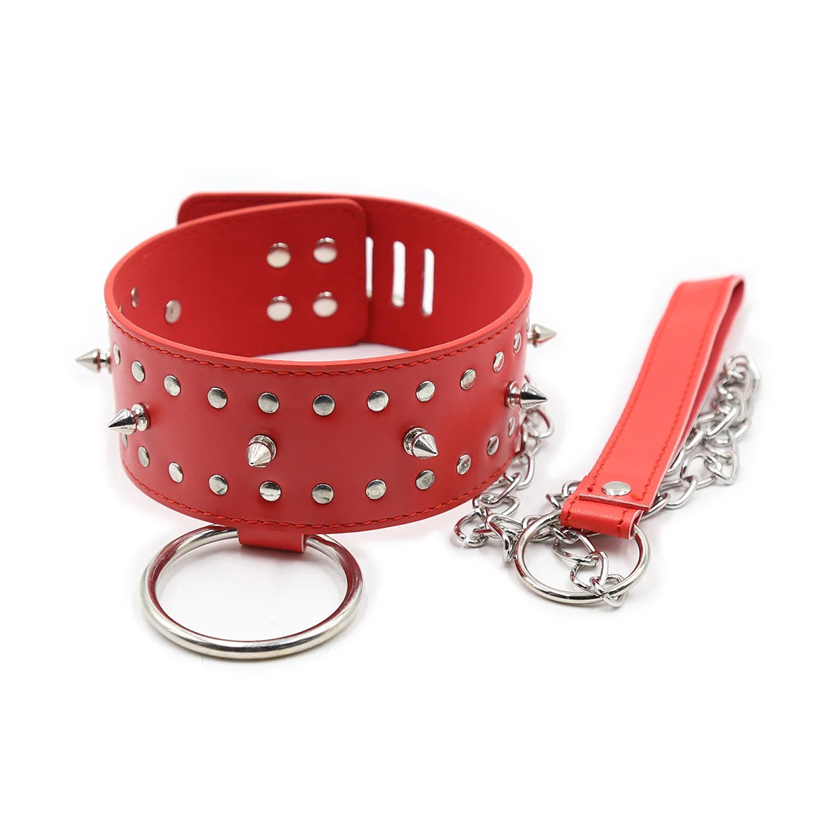 Restraint PU Leather Neck Collar Soft Furry Bandage Choker