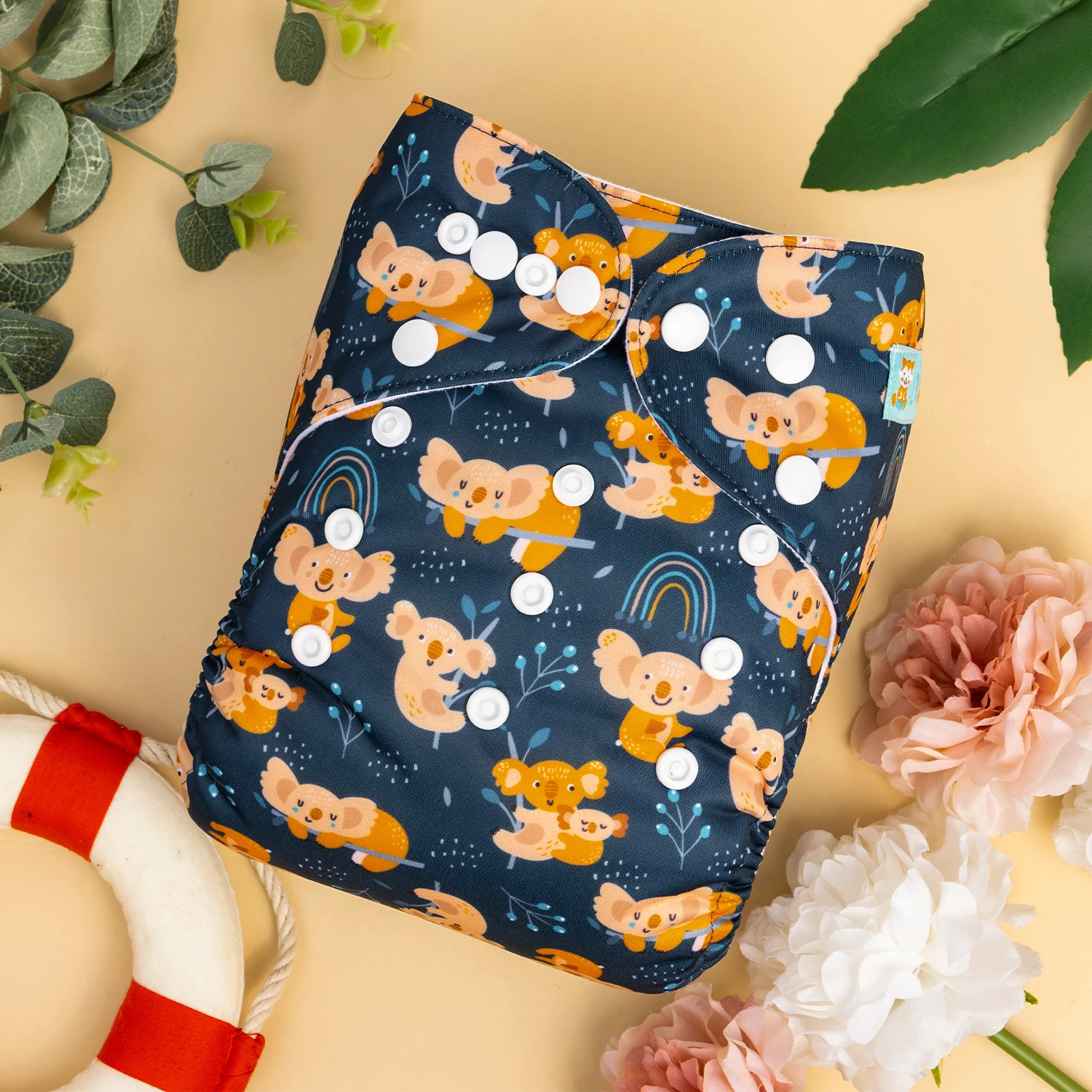 U Pick ALVABABY AIO Diaper All in one Diaper Sewn-in 1pc 4-layer Bamboo Insert Reusable Baby Cloth