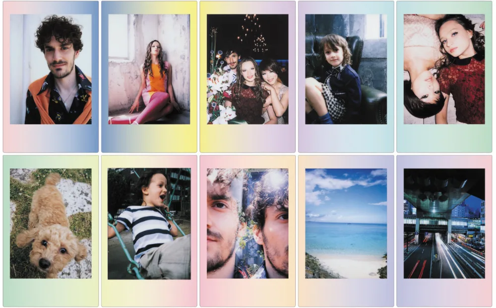 Fujifilm Instax Mini Color Film Paper Macaroon Frame 10-50 Shots Photos For Fuji Mini 12 11 7s 8 9 25 50s 90 EVO Instant Camera