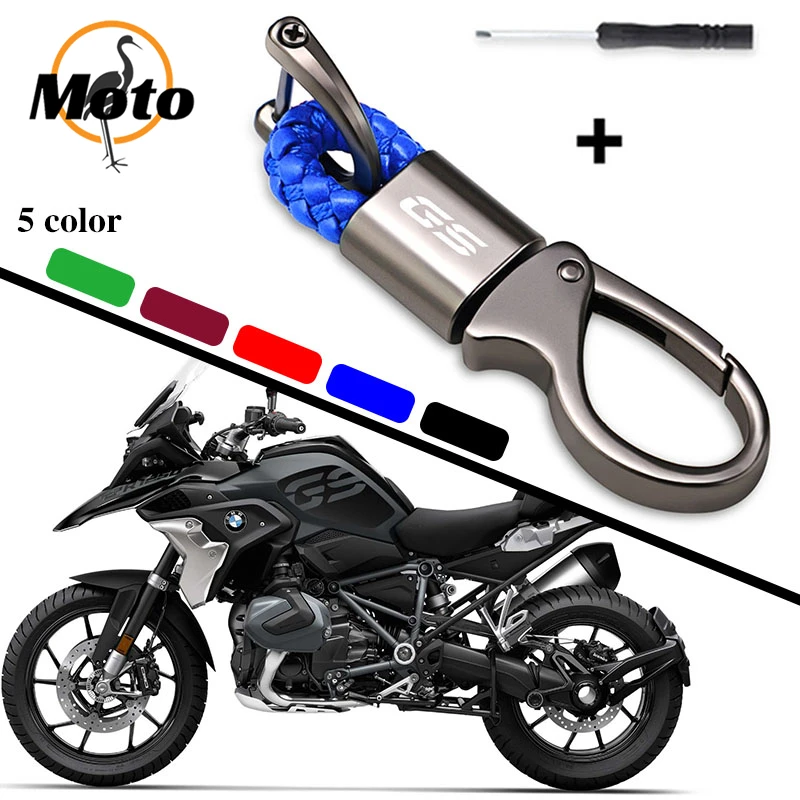

For BMW R1200GS R1250GS R 1200GS R1250 GS R 1250 GS LC ADV Motorcycle Accessories Keyring Metal Key Ring Braided rope Keychain