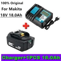 2025100 % BL1860 batterie Rechargeable 18 V 18000 mAh Lithium Ion pour batterie Makita 18 v BL1850 BL1860B LXT 400 2