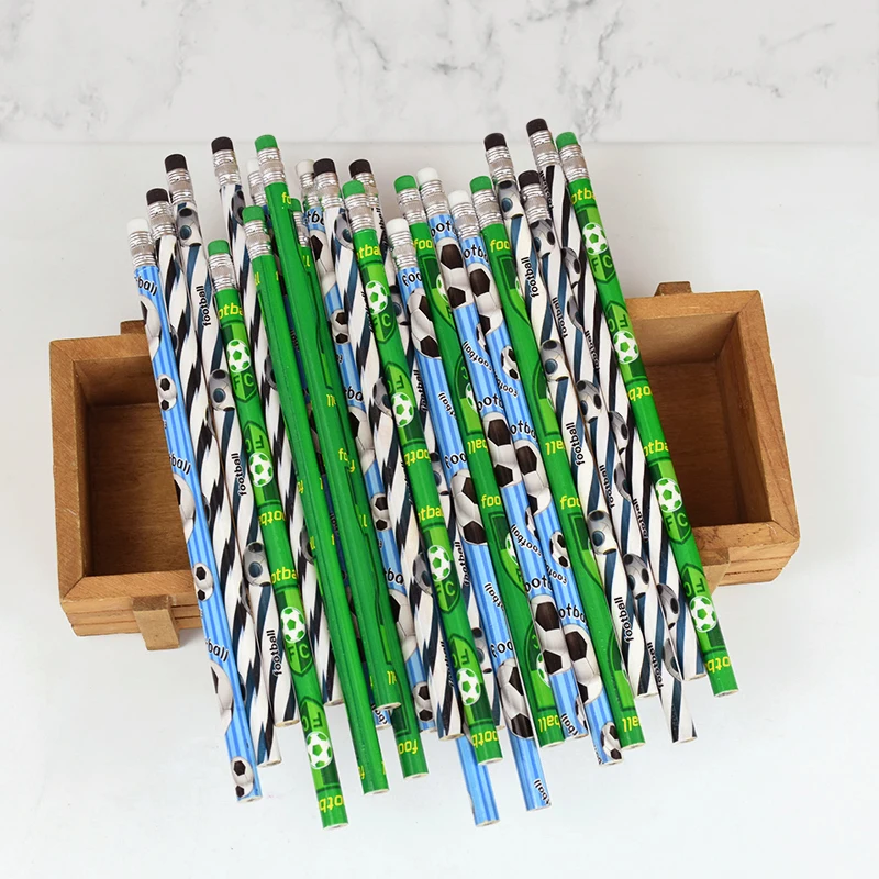 Description Picture 2 of item12/24Pcs Football Party Pencils Kids Soccer Sport Themed Birthday Party Favors for Guest Boy Back To School Gift Pinata Fillers