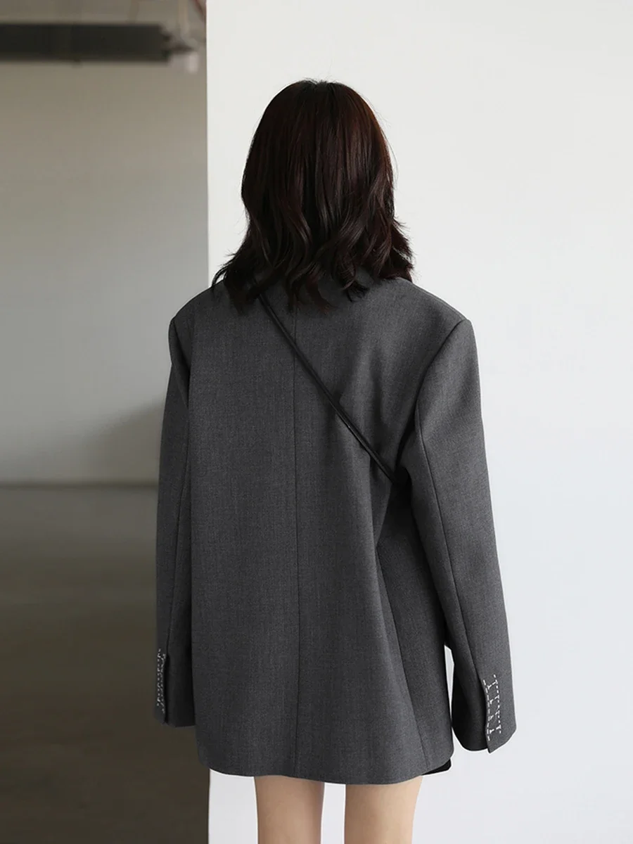 Women Blazer Coat Korean Casual Long Sleeved