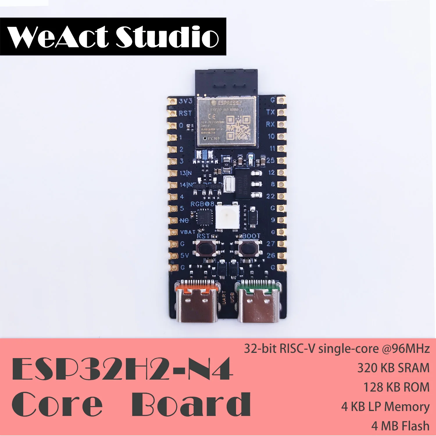 WeAct ESP32H2-N4 Development Board Support Thread and Zigbee Bluetooth5 and Bluetooth mesh  Substitute ESP32-H2-DevKitM-1
