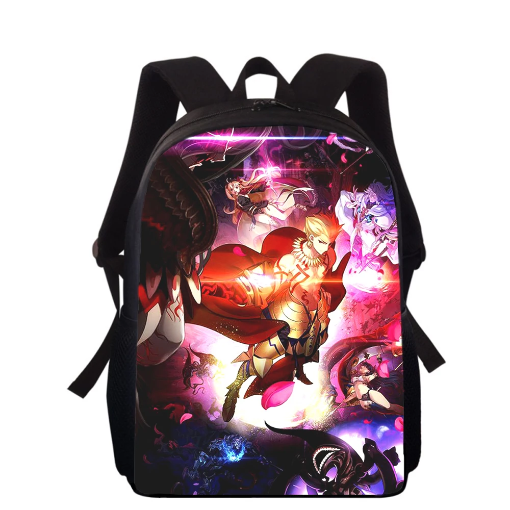 Anime Fate Gilgamesh 15” 3D Print Kids Backpack Primary School Bags for Boys Girls Back Pack Students School Book Bags