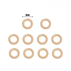 Versatile Unfinished Wooden Rings for DIY Crafting and Jewelry Making (30mm)