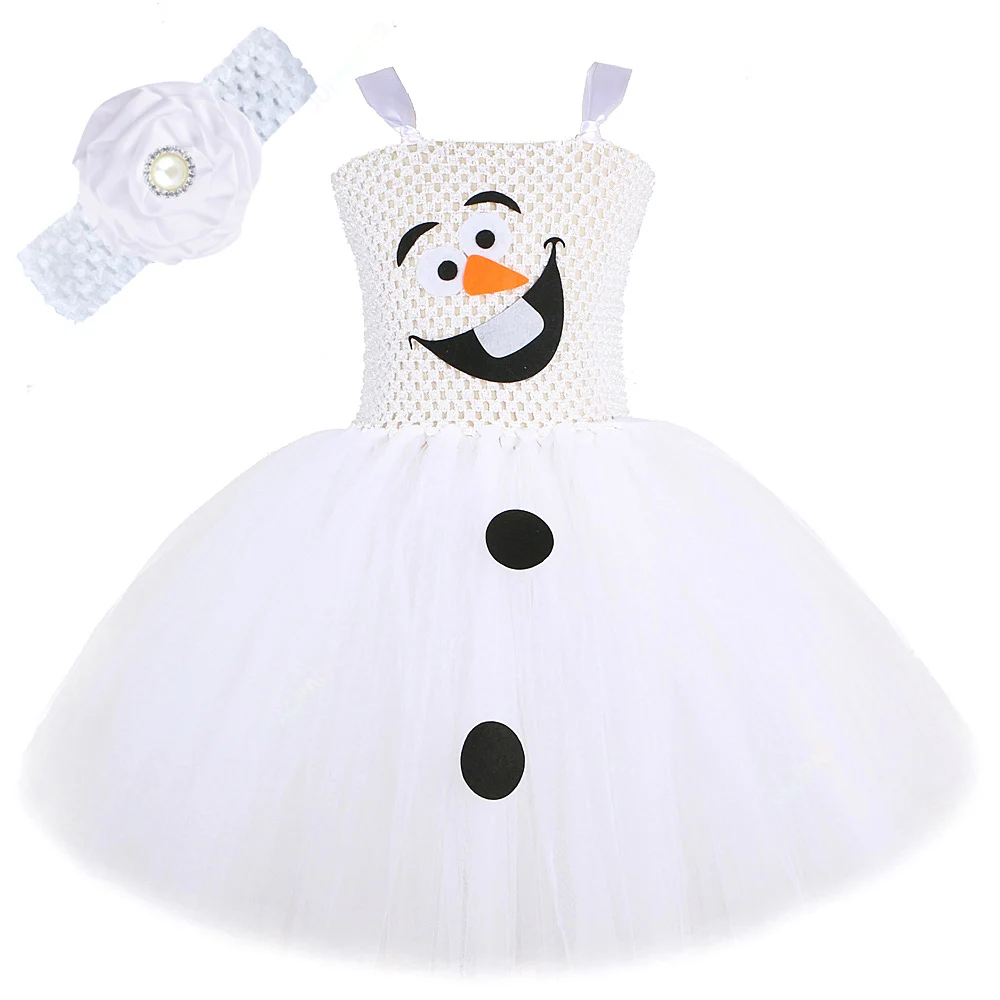 

Dress for Baby Girls Christmas Snowman Costumes Kids Carnival Halloween Outfit Children New Year ClothesAnime Characters