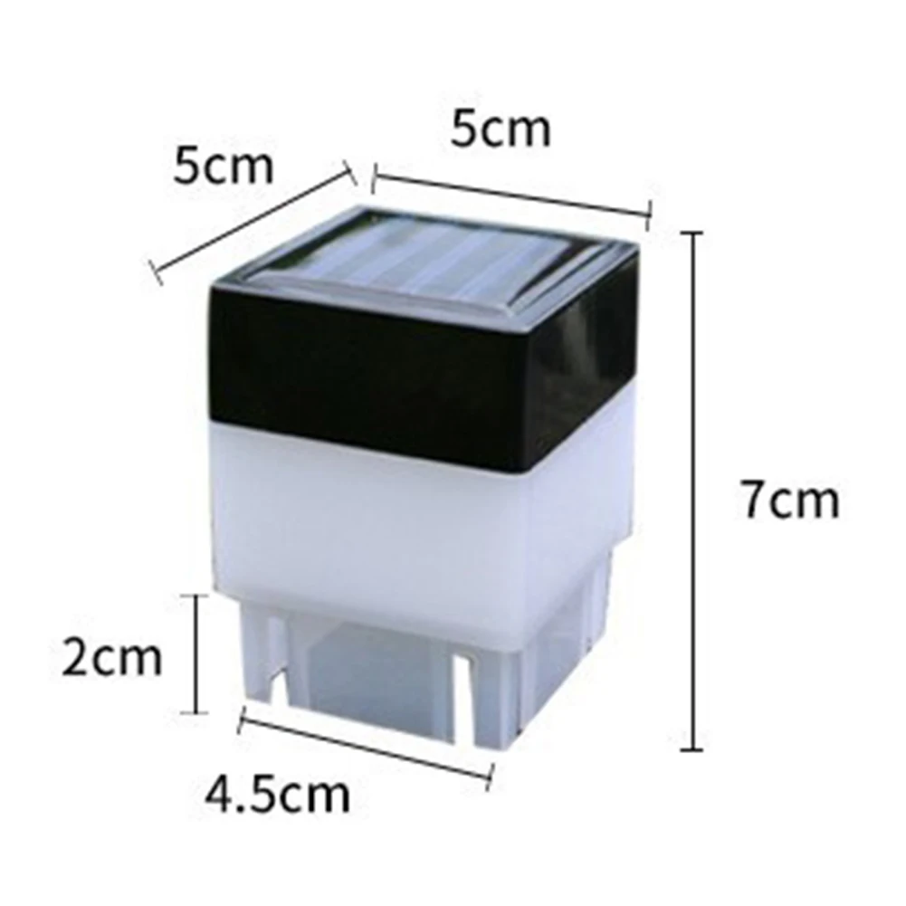 Solar Light LED Solar Light LED Landscape Lights Post Light Outdoor Solar LED Post Lights Square Walkway Light Lawn Fence Landscape Lights LED Deck Cap Lamp For Fence Pathway Ga