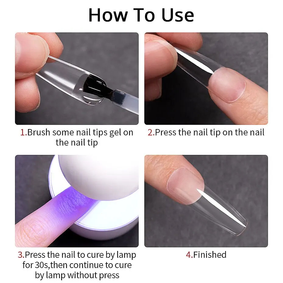 Fast Drying Nail Tips Glue Gel For False Tips Extend Nails Transparent Function Nail UV Gel Base Coat Rhinestones Glue Varnish Nail Extension Gel Nail Gel