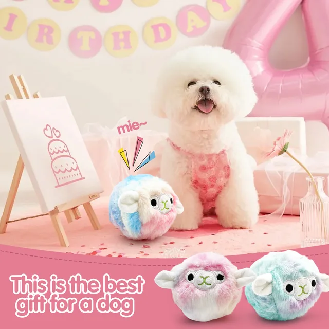 Pet dog toys, plush prickly balls, squeaking sounds, cute alpaca teeth grinding, accompanying various dogs of all sizes 2