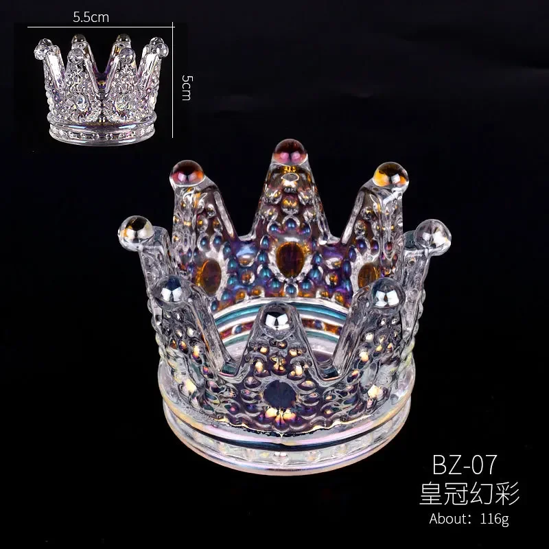 1PC Crystal Glass Acrylic Powder Liquid Nail Cup Colorful Clear Dappen Dish Lid Bowl Cup Holder Equipment Nail Art Tools nail powder manicure tools nail acrylic liquid acrylic nail powder nail tools