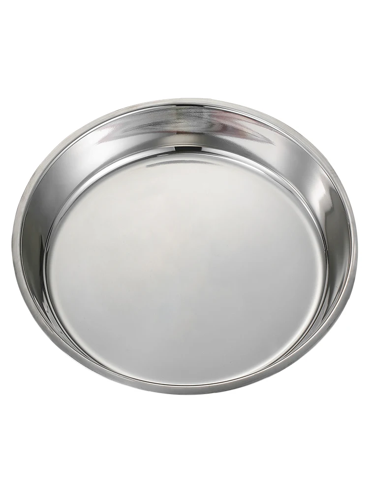 Extra Thi 304 Stainl Steel round Deep Di Tray Large Size Sted Cake Tray Cold Skin Rooster Rooster Commercial Use La...