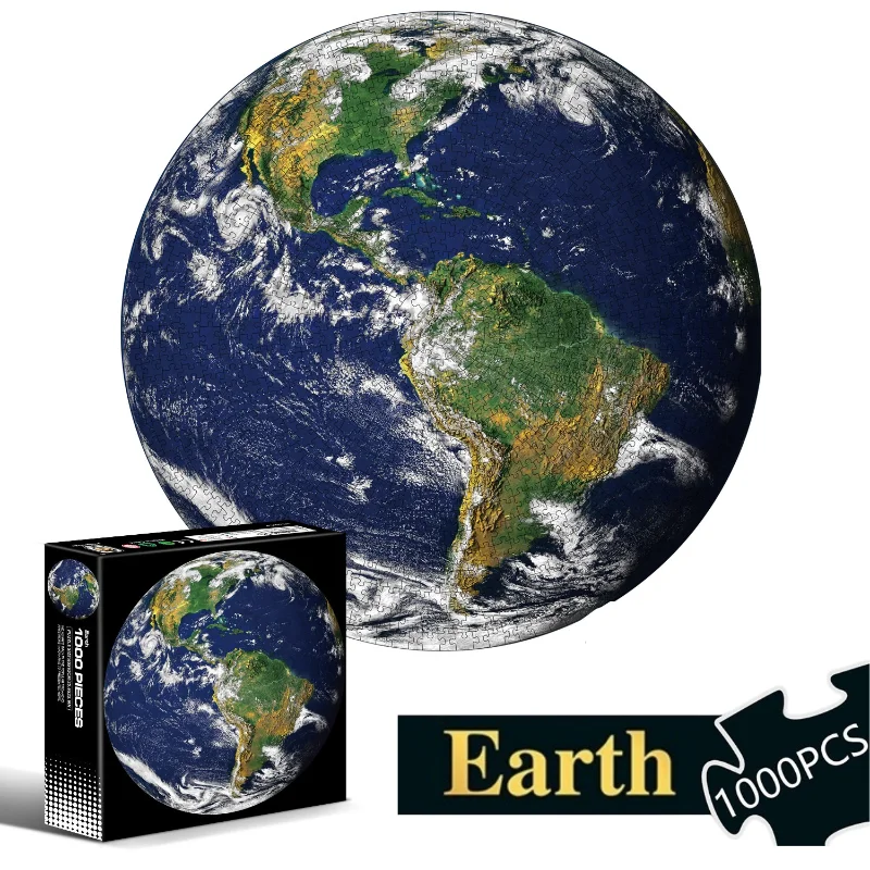 【Versatile】 Funny Puzzle 1000 Pcs Moon Challenge Games Learning Educational Puzzle Moon Puzzle Space Flat Puzzle Difficult Toys.