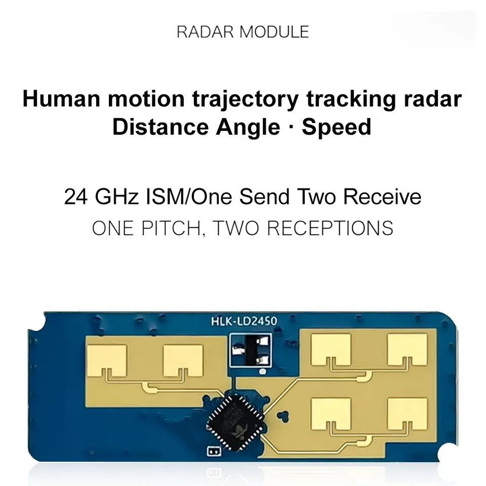 HLK-LD2450 DC5V 24G MM Wave Human Motion Tracking Radar Sensor Module LD2450 Sensing Distance 8M Smart Home image 1