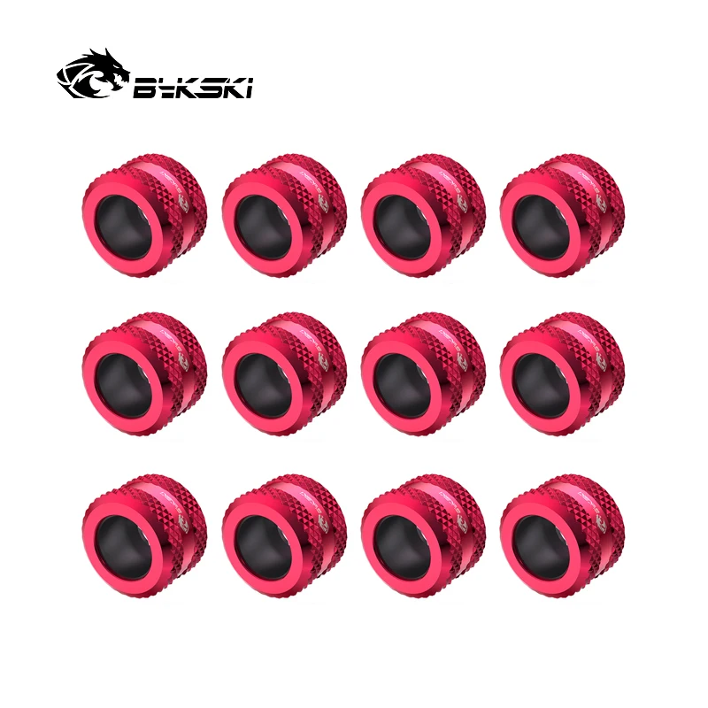 Bykski 12 Peças Lote Od14 mm 12 mm 16 mm Tubo Duro Encaixes Petg Mão Compressão g1 Adapter Adaptador Conector Preto Branco B-fthtj-l14 - Imagem 2