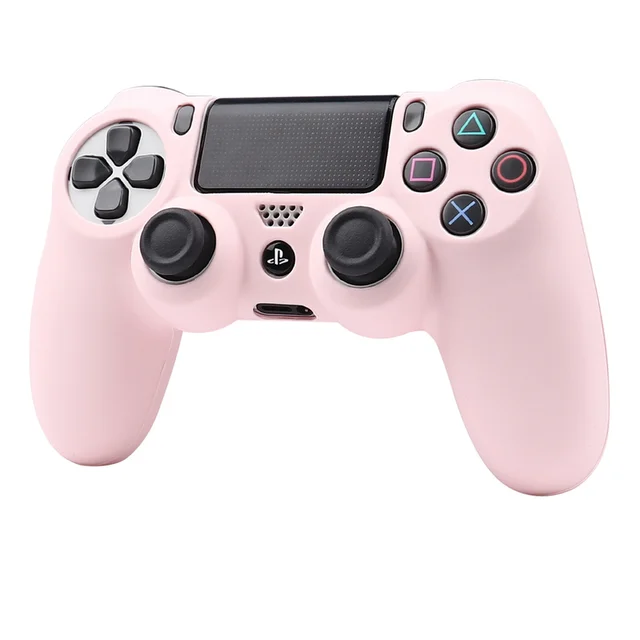 Coque de protection rose en Silicone souple pour manette de jeu