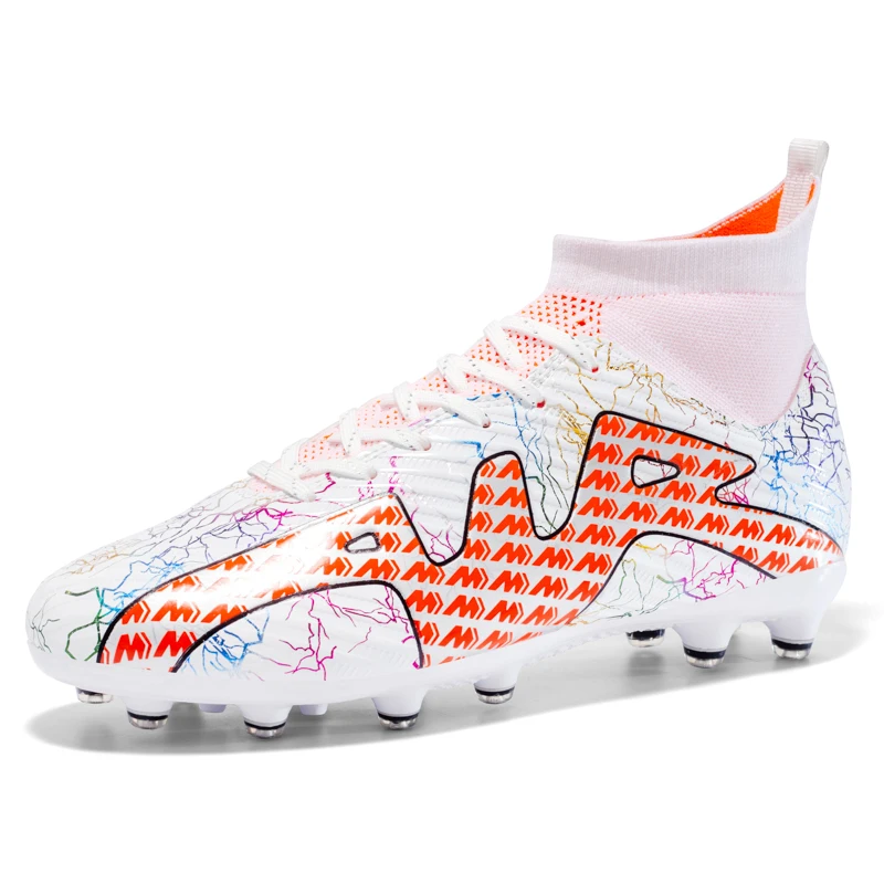 High-top Soccer Shoes, Men Football Boots, Ultralight FG/TF Soccer Cleats Boys High Ankle Grass Training Football Boots New
