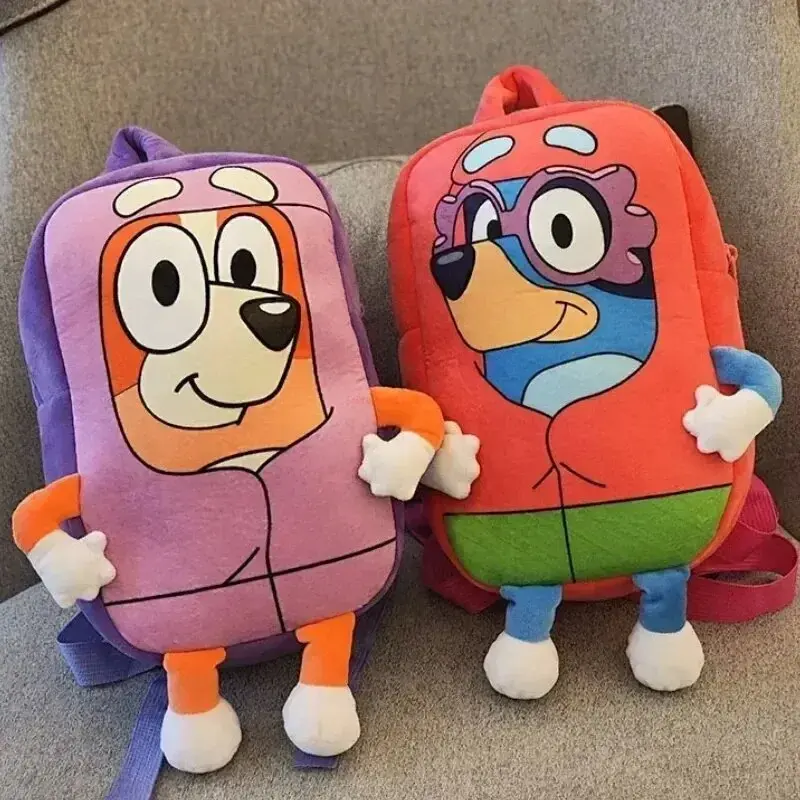 Moose Genuine Bluey Friends Bingo Family Plush Bag Children School Bag Plush Mini Backpack Book Soft Bag Gifts For Children