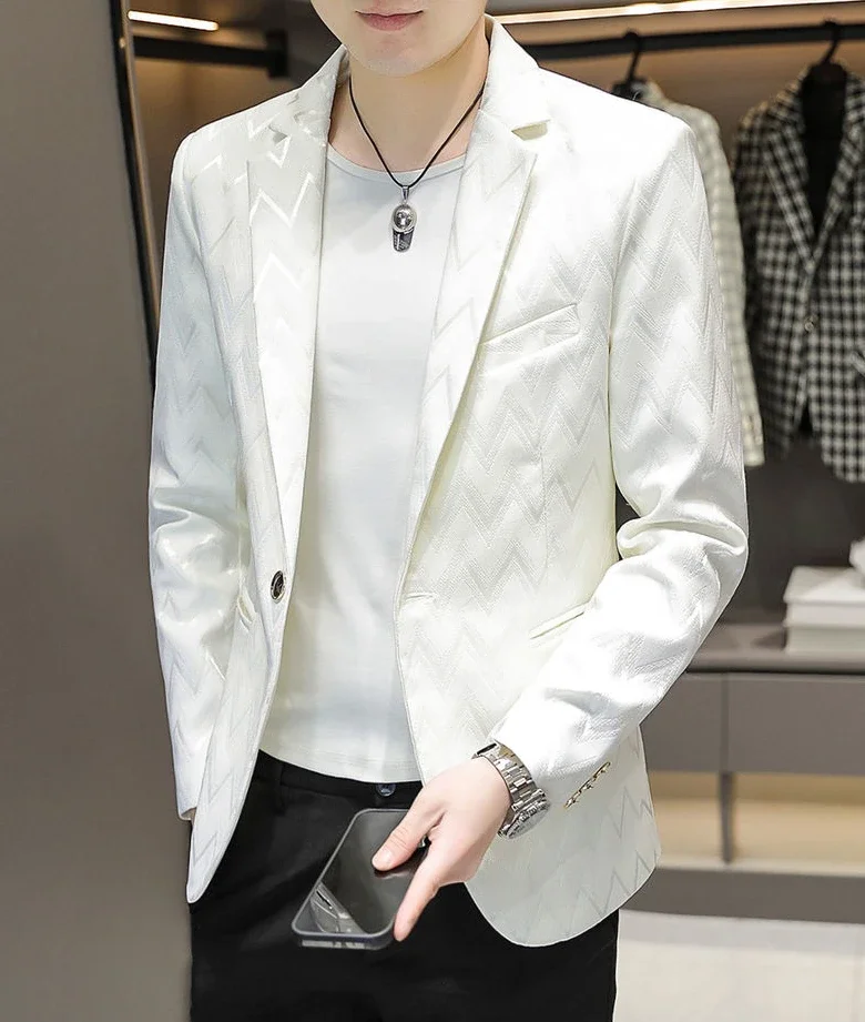 Description Picture 6 of itemCoats Plus Big Size Jacket for Men Party Oversize Man Suits and Blazers Blue High Quality Original Summer Classic Vintage New In