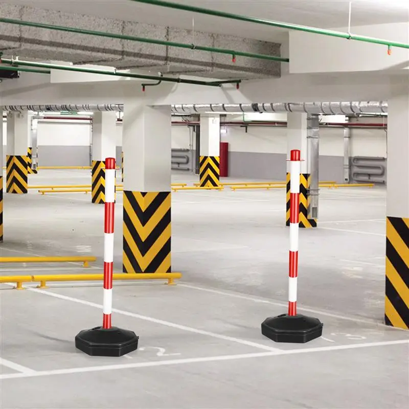 1pc Delineator Post Cone with Fillable Base Water- Fillable Warning Pile Parking Post and Base Parking Barrier delineator post cone