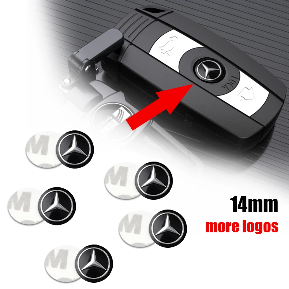 메르세데스 벤츠 A/B/C/E/S 클래스 GLC GLK CLA CLS GLA GLS GLB AMG 용 자동차 알루미늄 배지 리모컨 키 로고 스티커 데칼