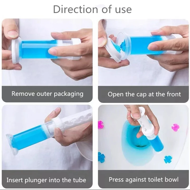 Houseeker Toilet Cleaning Gel Fragrance Toilet Deodorant Flower Bathroom Cleaning Tools