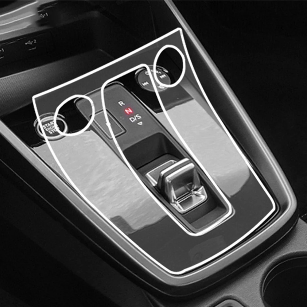 For Audi A3 8Y 2020 2021 Car Central Control Gear Panel TPU Film Sticker Dashboard Screen Protector Auto Interior Accessories - 5