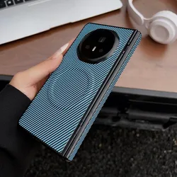 Huawei Honor Magic V3 Carbon Fiber MagSafe Protective Back Cover - Magic V3 (Light blue)