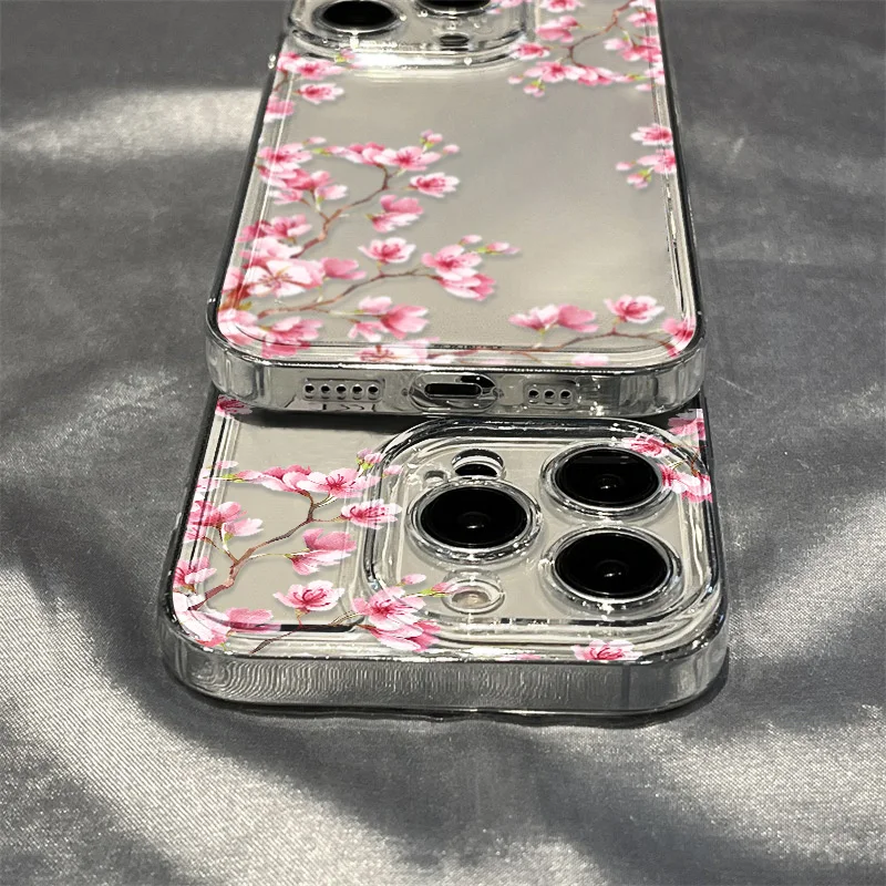 Floral Clear Shockproof Phone Case