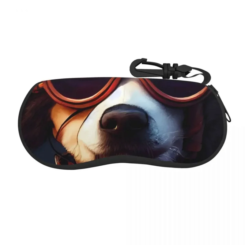 

Funny Animal Horizontal Glasses Case Pirate dog Pocket Original Sunglasses Pouch Soft Male Female Eyewear Bag
