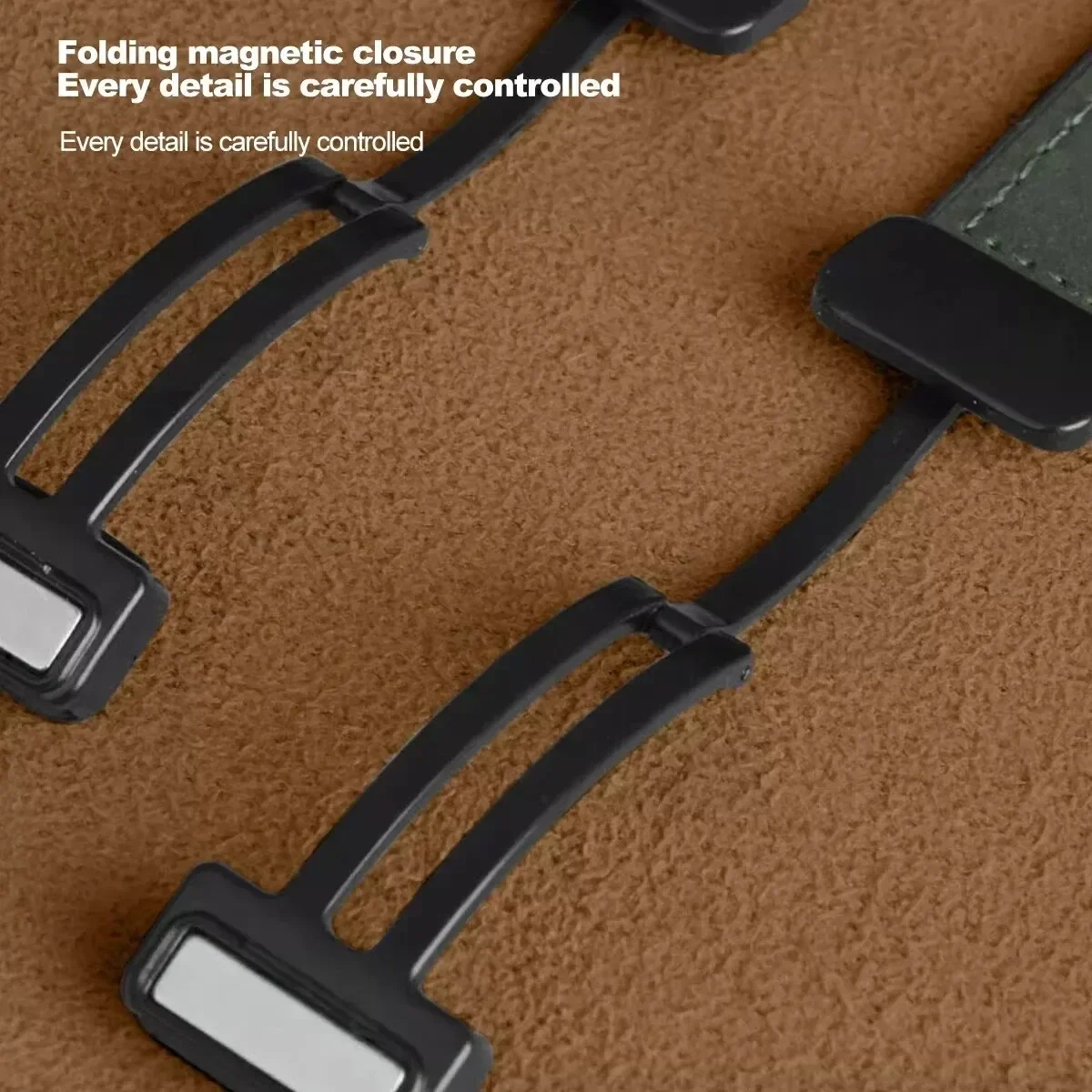 Magnetic Leather & Silicone Hybrid Strap, 22mm/20mm, Universal Fit