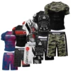 Popular Beach Surf Wear Short Sets For jiu jitsu Bjj No Gi Rashguard+Grappling Shorts Cool Westling stretchy Running Gym Clothes 1