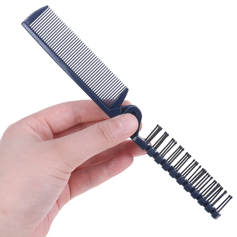 Plastic Double Headed Toothed Women Travel Foldable DIY Hair Beauty Comb Brush