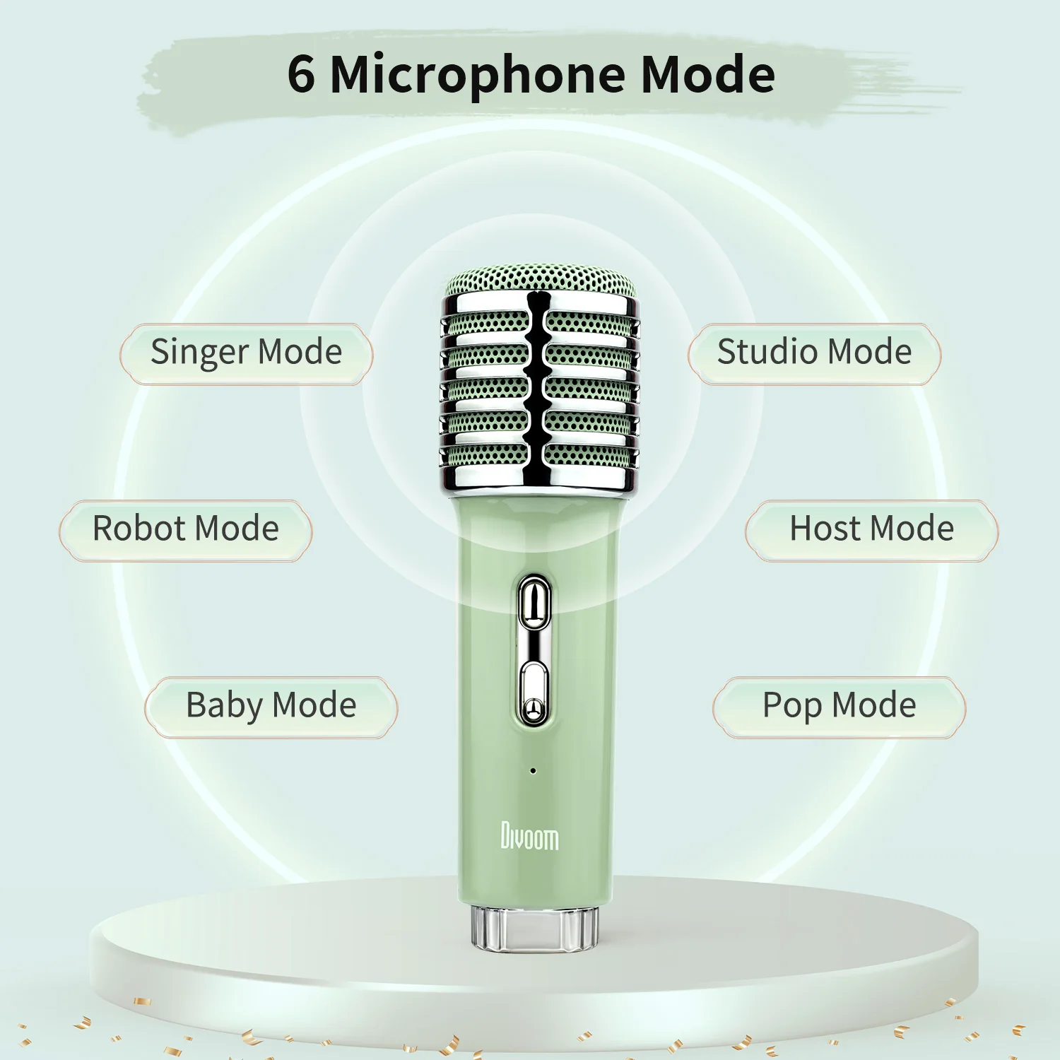 Divoom SongBird-HQ Portable Bluetooth Speaker 50W Powerful Sound with Karaoke Microphone Voice Change Mode 5
