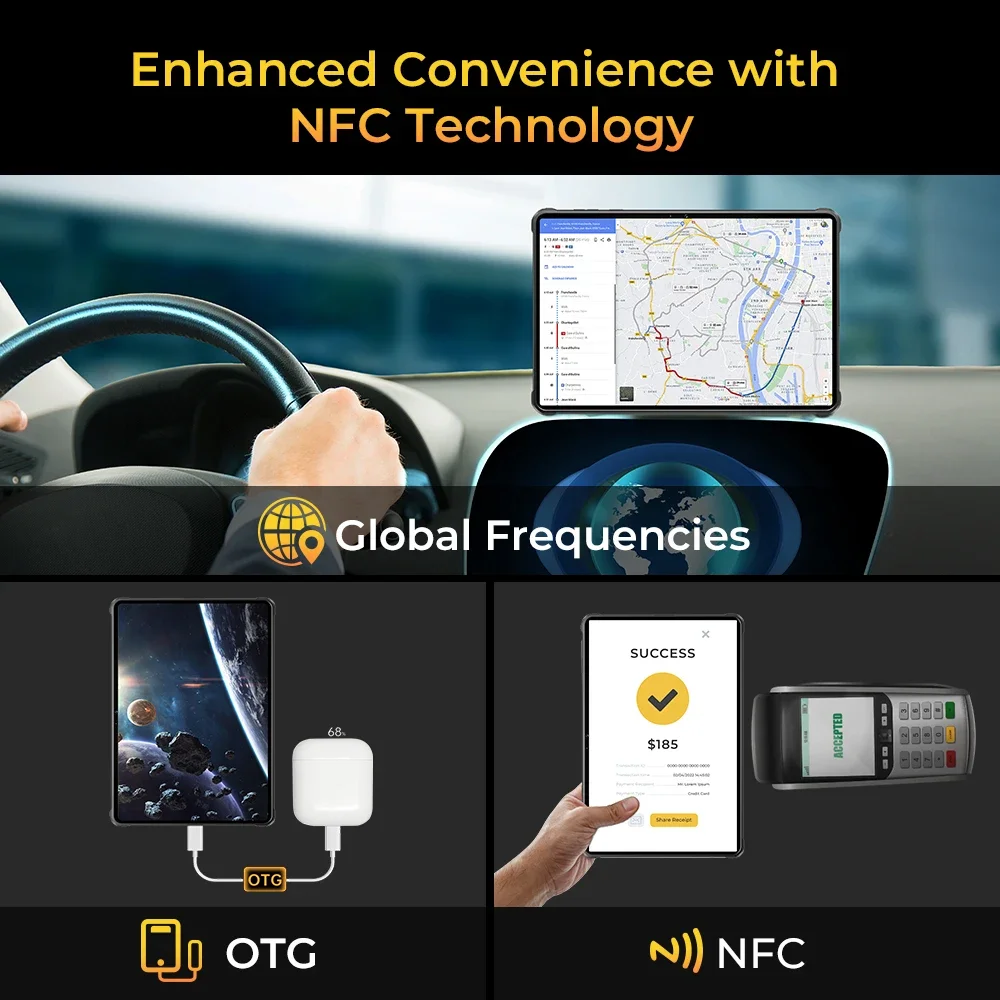 Oukitel RT8 견고한 20000mAh 태블릿, 11 인치 FHD + 디스플레이, 6GB + 256GB Helio G99 태블릿, 48MP 카메라 태블릿 PC, 33W 안드로이드 13