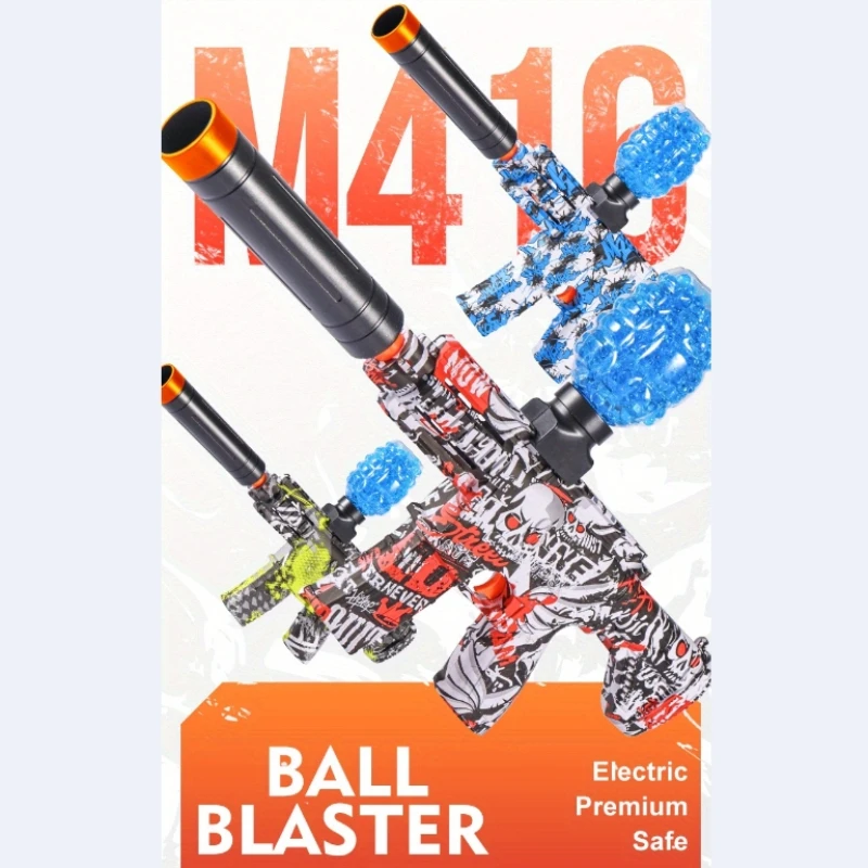 

M416 Electric Blaster Toy Eco-Friendly Splash Ball Blaster With Rechargeable Battery And Protective Glasses For Team Activities