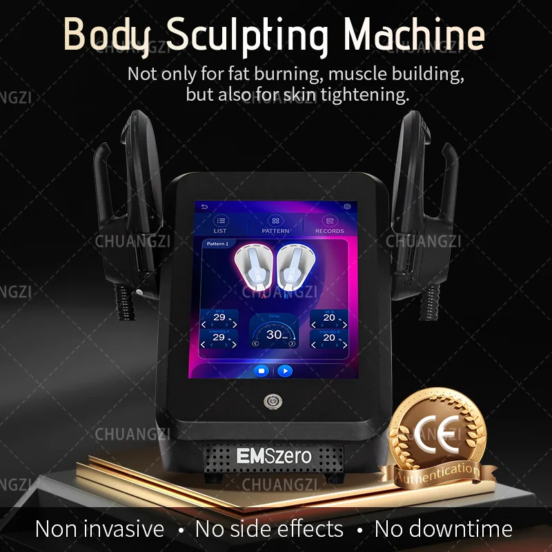 

EMSzero Weight Loss RF Sculpting Muscle Body Slimming Machine 6500W with 4 Handles EMS Electromagnetic Stimulate New