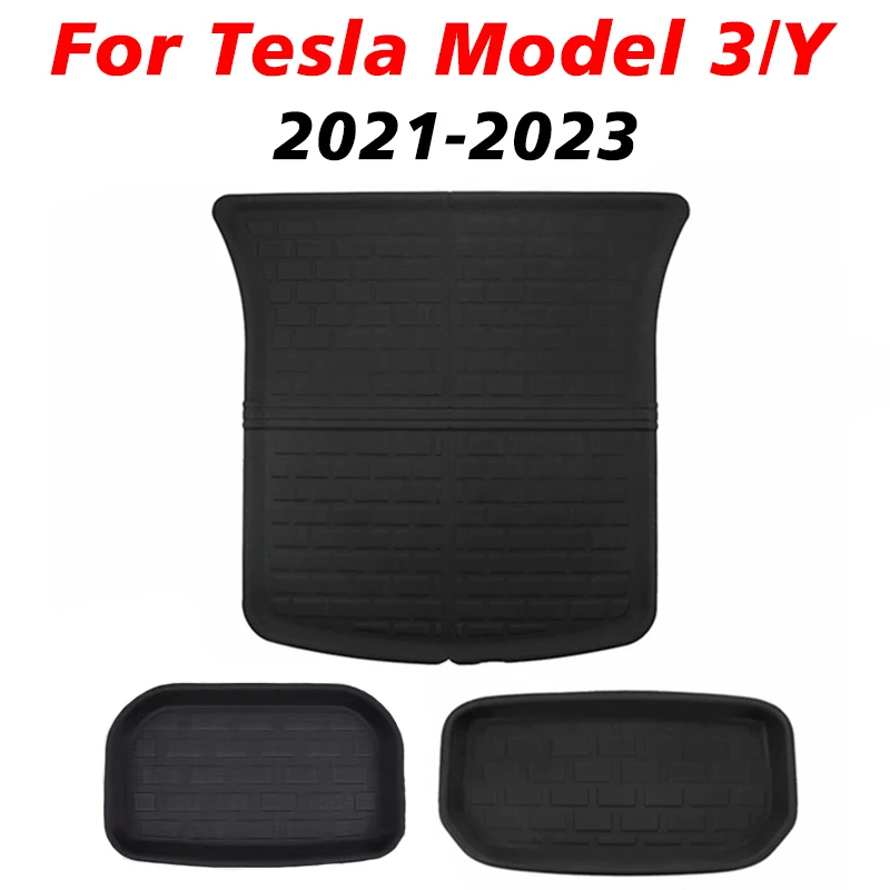 CarWaterproofTrunkMatsForTeslaModel3Y2023CustomizedCarRear