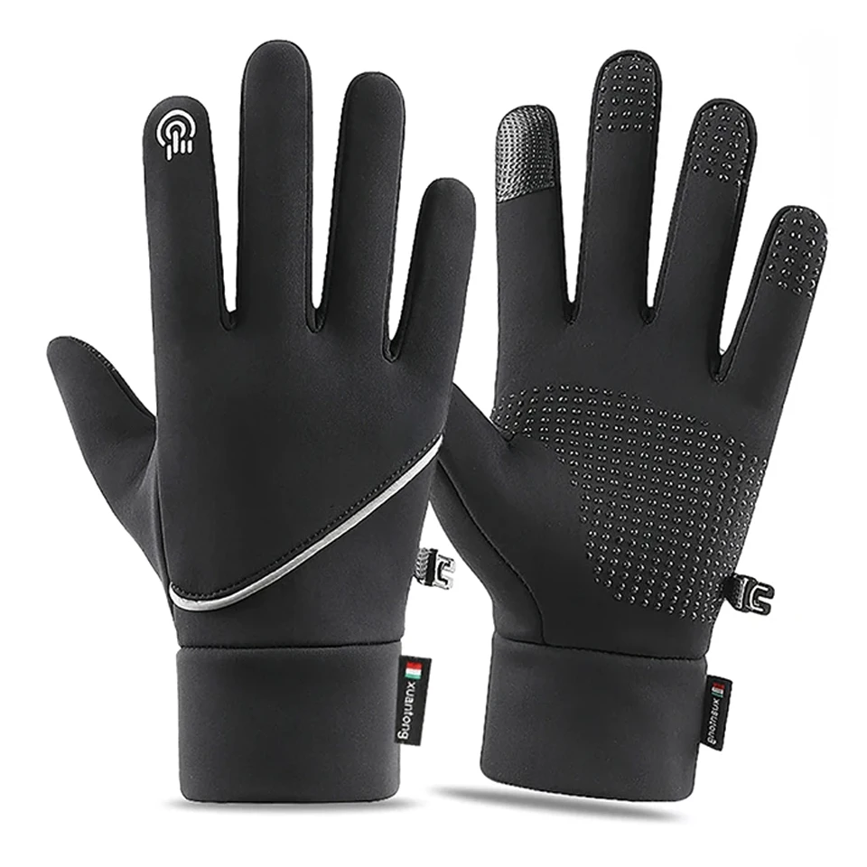 

Skiing Gloves Waterproof Non-slip Cycling Running Mittens Men Sports Windproof Thermal Fleece Snowboard Snow Ski Gloves