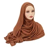 Châles en coton rayonne pour femmes musulmanes, Hijab Modal, écharpe unie, grande taille, Turban islamique, bandeau 190x85cm