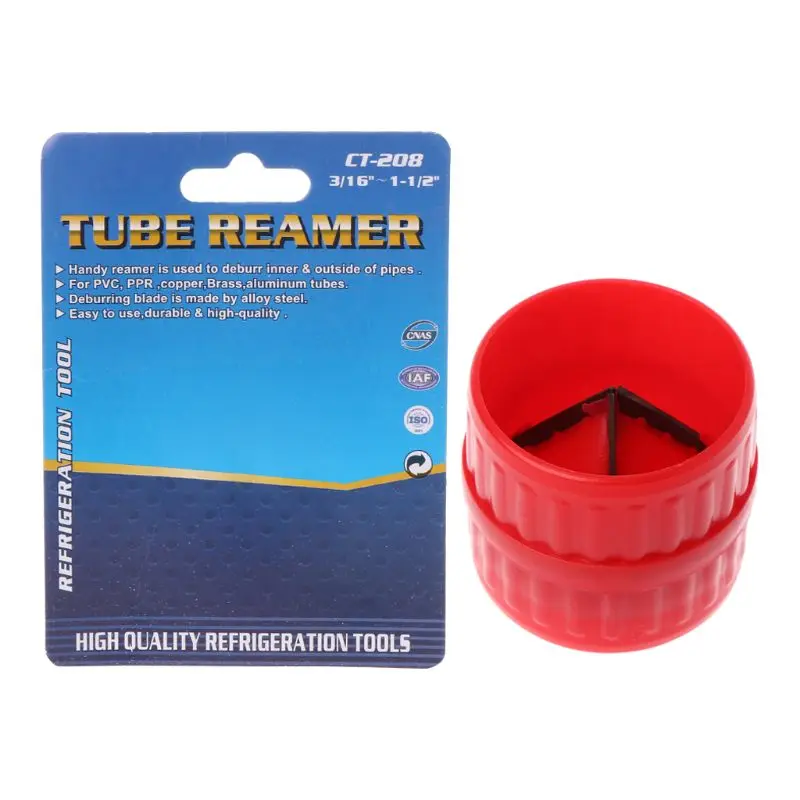 

Red Tube Deburring Reamer Tubing Chamfer Tool 1/8” to1 1/2” Inner-Outer Reamer for PVC PPR Copper Brass Aluminum DropShipping