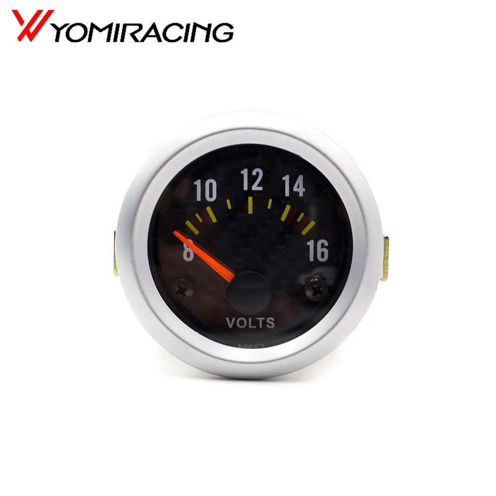 

2" 52mm Car Voltmeter 8-16V Pointer 12V Volt Gauge Voltage Meter Yellow Light Car Meter