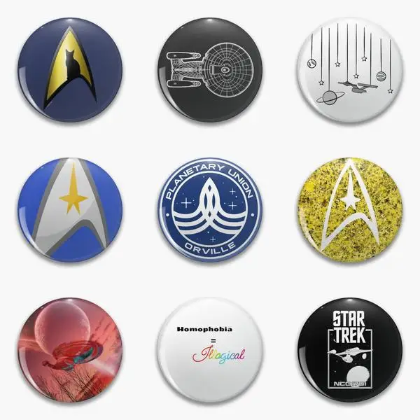 Cat Ncc Uss Enterprise Star Trek Of Soft Button Pin Personalizzabile Regalo Del Fumetto Creativo Simpatico Colletto Spilla Spilla Decor Badge