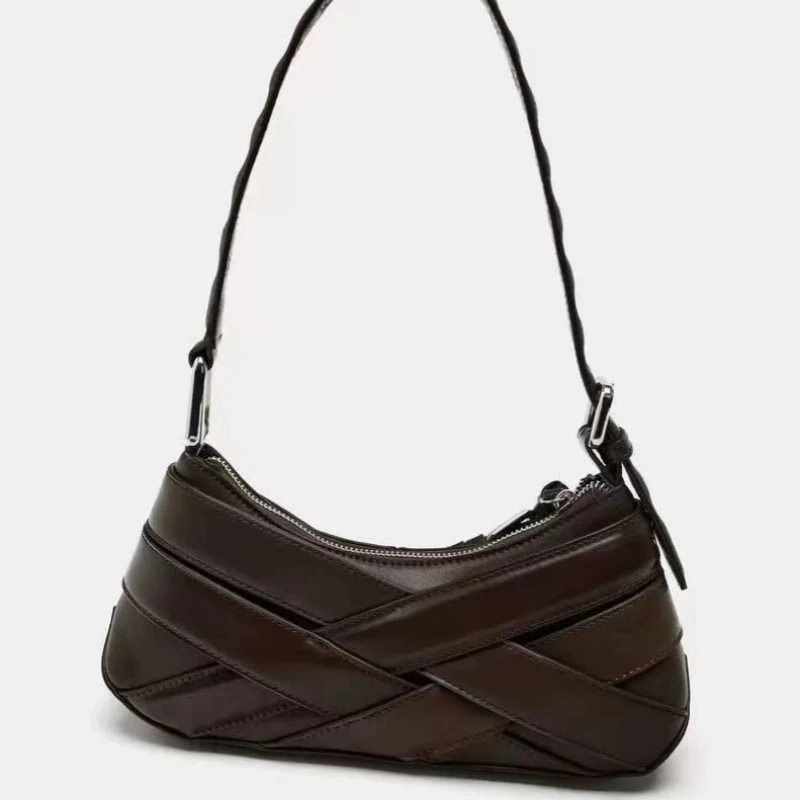 Vintage Gothic Cool Underarm Bag Women Y2K Spicy Girl Hip Hop Style Shoulder Bag PU Leather Motorcycle Handbag Bolsa Feminina