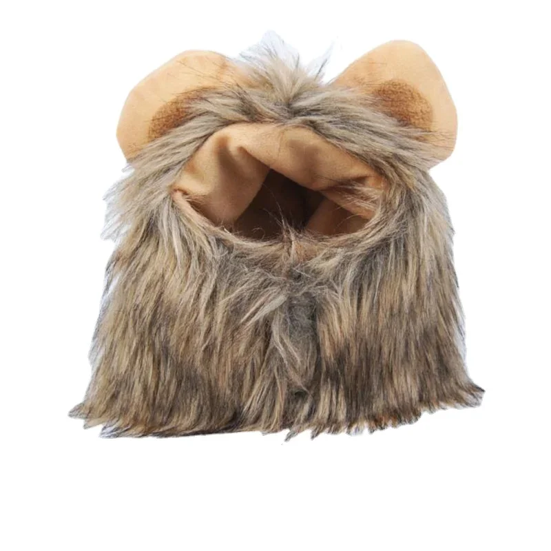 Cute Lion Mane Cat Wig Pet Small Dog Cats Costume Lion Mane Wig Cap Hat For Cat Dogs Fancy Costume Cosplay Toy Pet Accessory pet hat pet wig