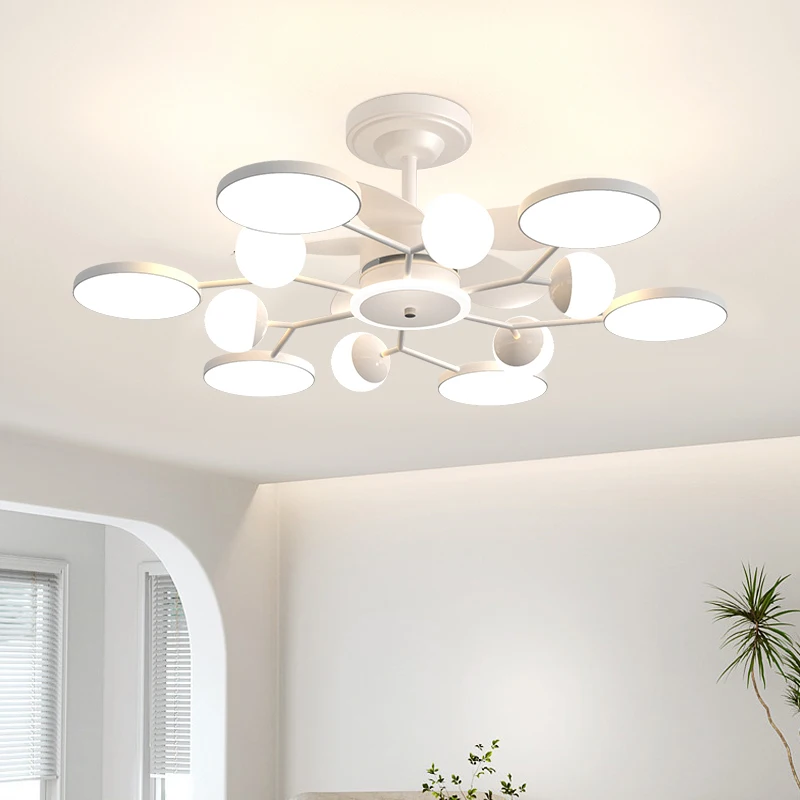 Ceiling Fan With Light for living room Dining room Loft Remote Control Decorative Home Fan With Lights 220V 110V