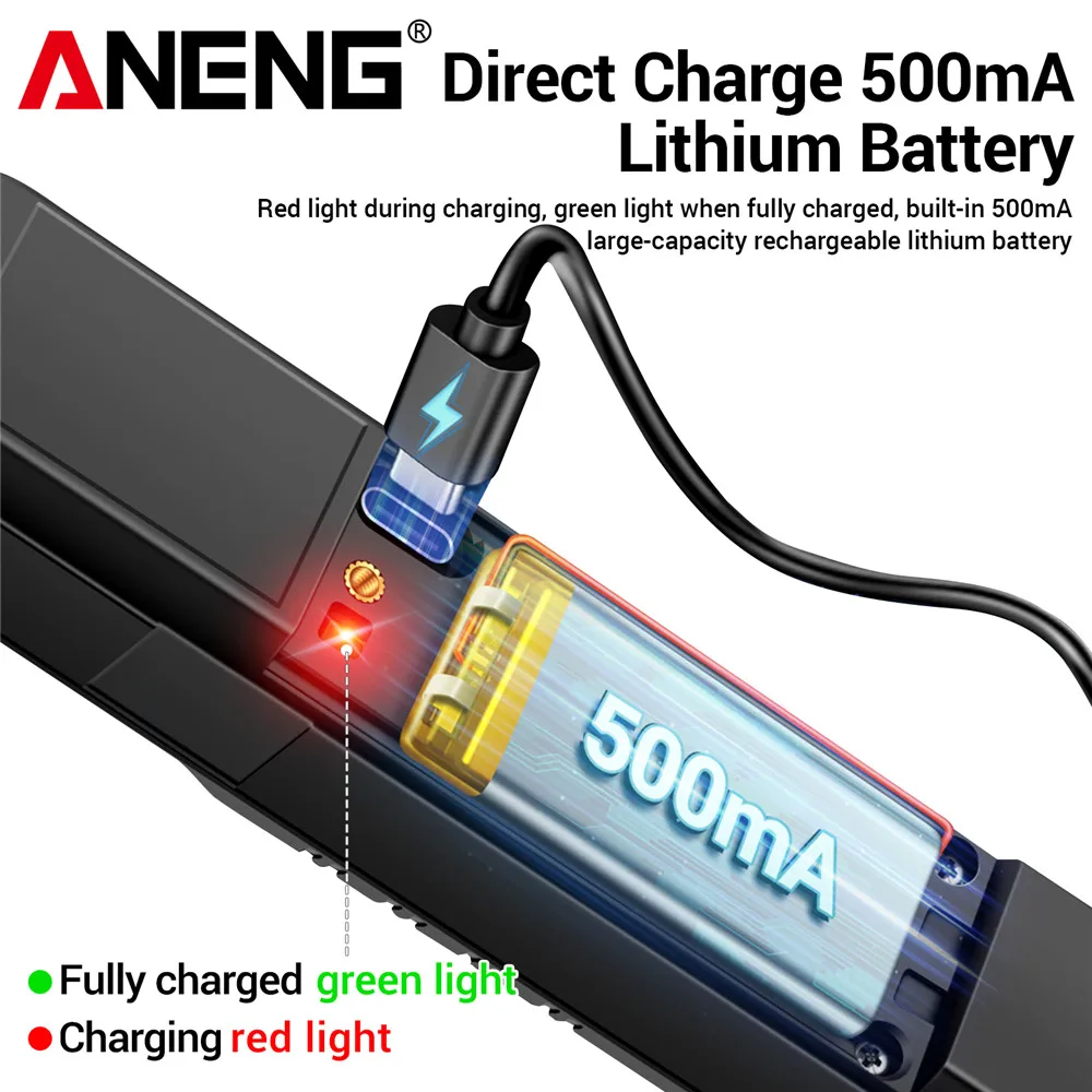 ANENG A3016 Digital Pen Multimeter 500mA Rechargeable Tester 4000 Counts AC/DC Voltage 40MOhm NCV Detector Tools