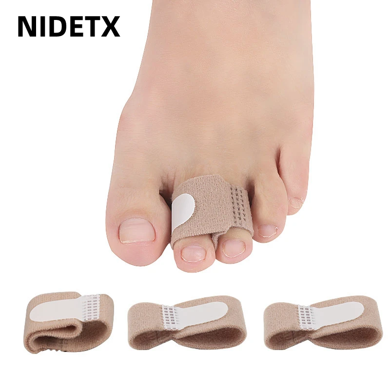 2Pcs = 1Pair Nylon Manicure Toe Separator Hallux Valgus Splint Brace Finger Straightener Breathable Hammer Orthopedic Pedicure