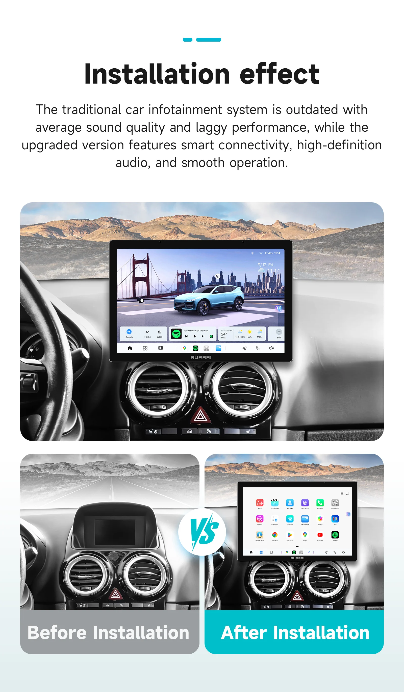 Hizpo13.1'' 2K Bildschirm Drahtlose Carplay Android Auto für Opel Corsa D 2007-2012 Auto Infotainment Multimedia Player GPS DSP Stereo – Detail 3