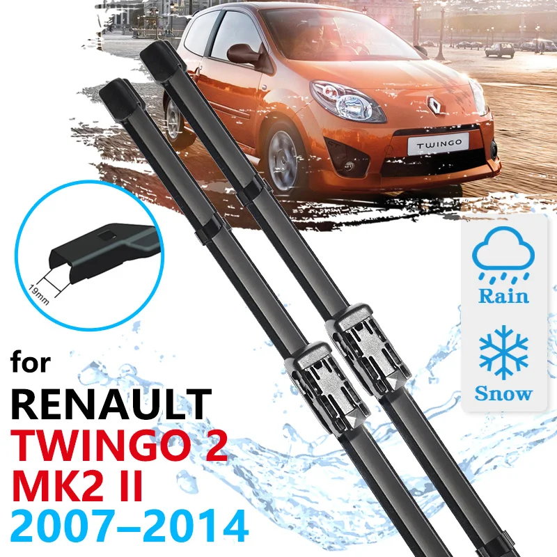 Jeu de balais d'essuie-glace avant et arrière pour Renault Twingo 2 II,  accessoires de pare-brise pour voiture, couverture 2007, 2014, 2011, 2008,  2010 - AliExpress